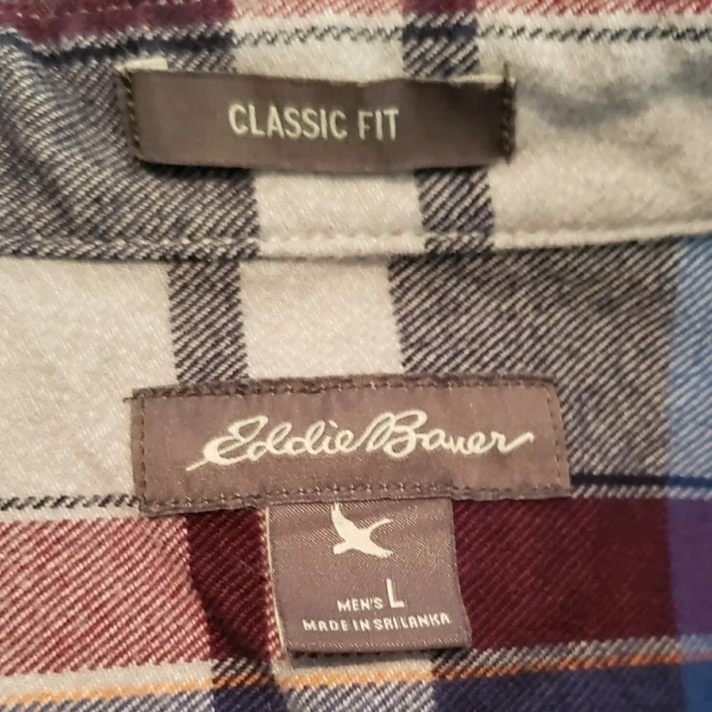 Eddie Bauer Bristol Flannel Size L - soft.  Very Unisex